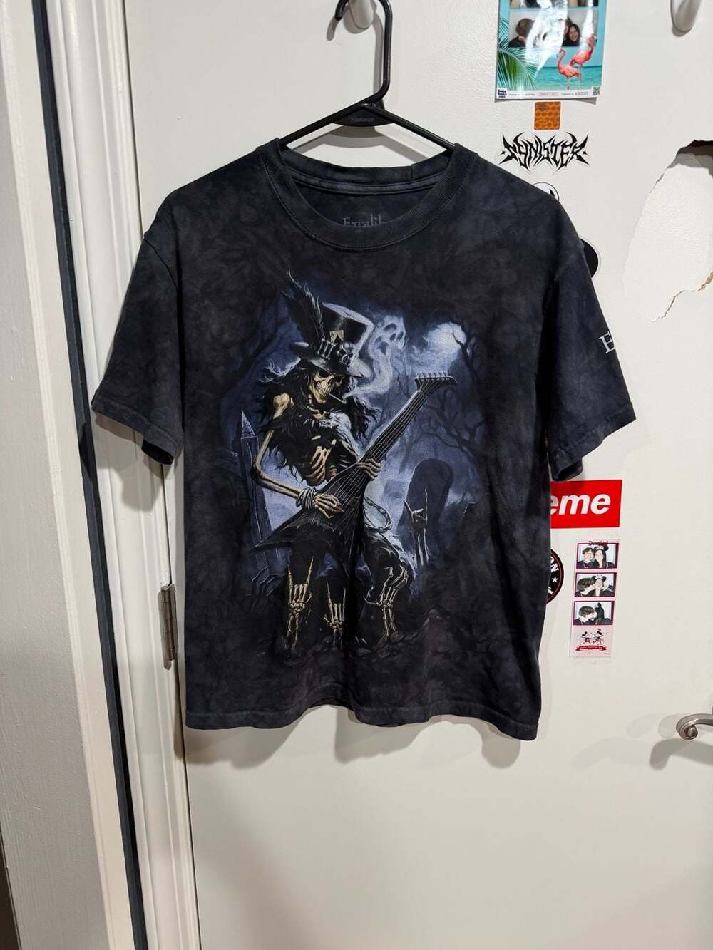 Excalibur Las Vegas Skeleton Guitarist Tie Dye T-Shirt